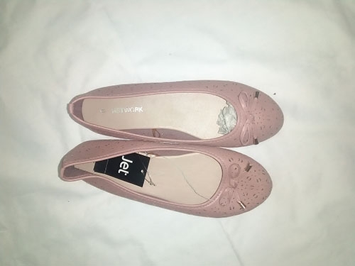 Pink Jet Ladies Flat Pumps Shoes - SAVEMARI